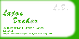 lajos dreher business card